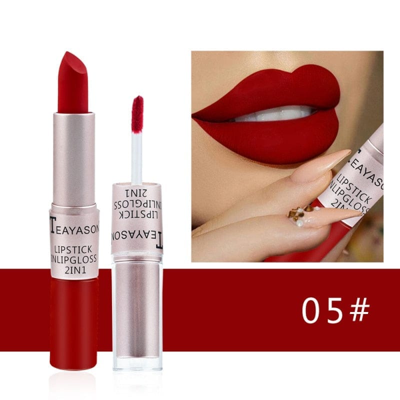 2-in-1 Double Head Long Lasting Matte Lipstick