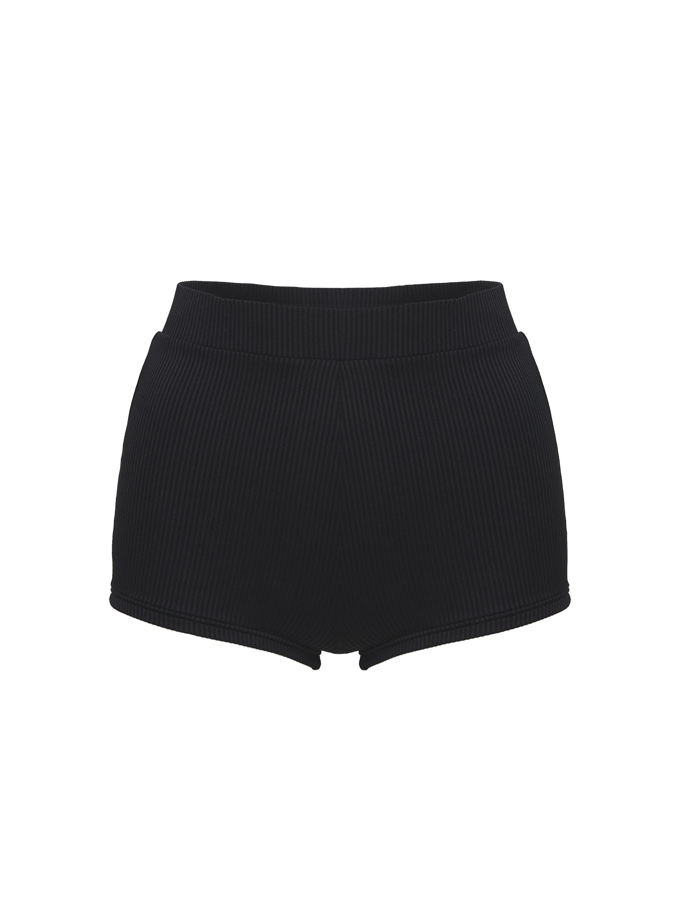 Ezrah Ribbed Shorts Black