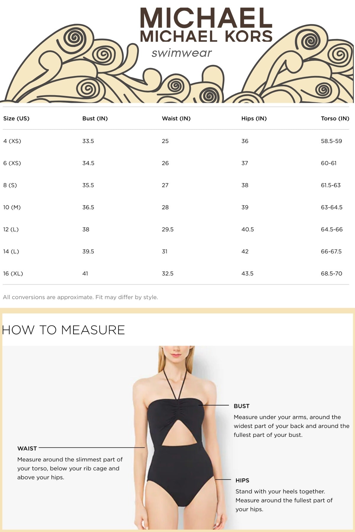 MICHAEL Michael Kors Black/White Cut-Out One-Piece Swimsuit