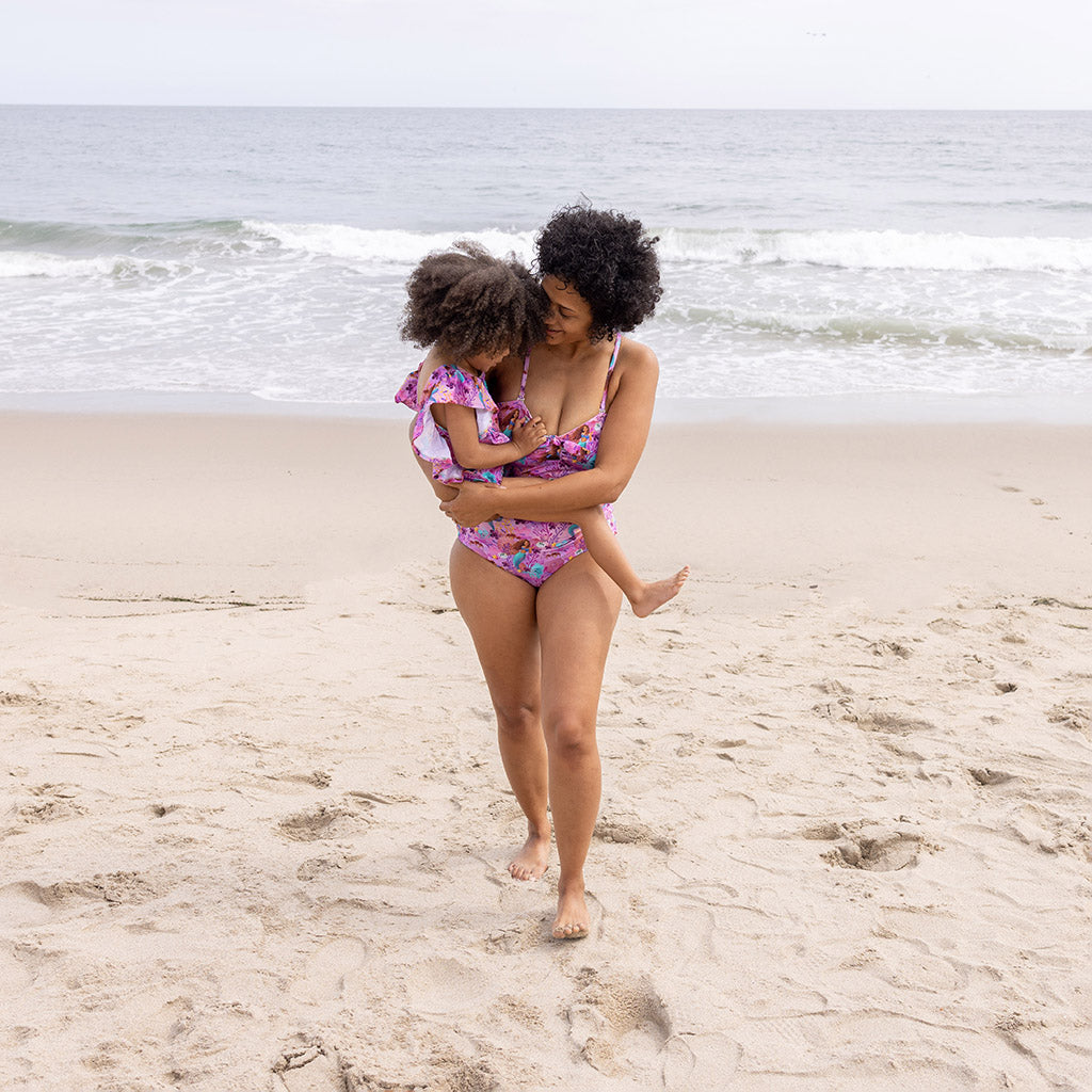 Disney's The Little Mermaid Ariel Women's Knot Front One Piece Swimsuit