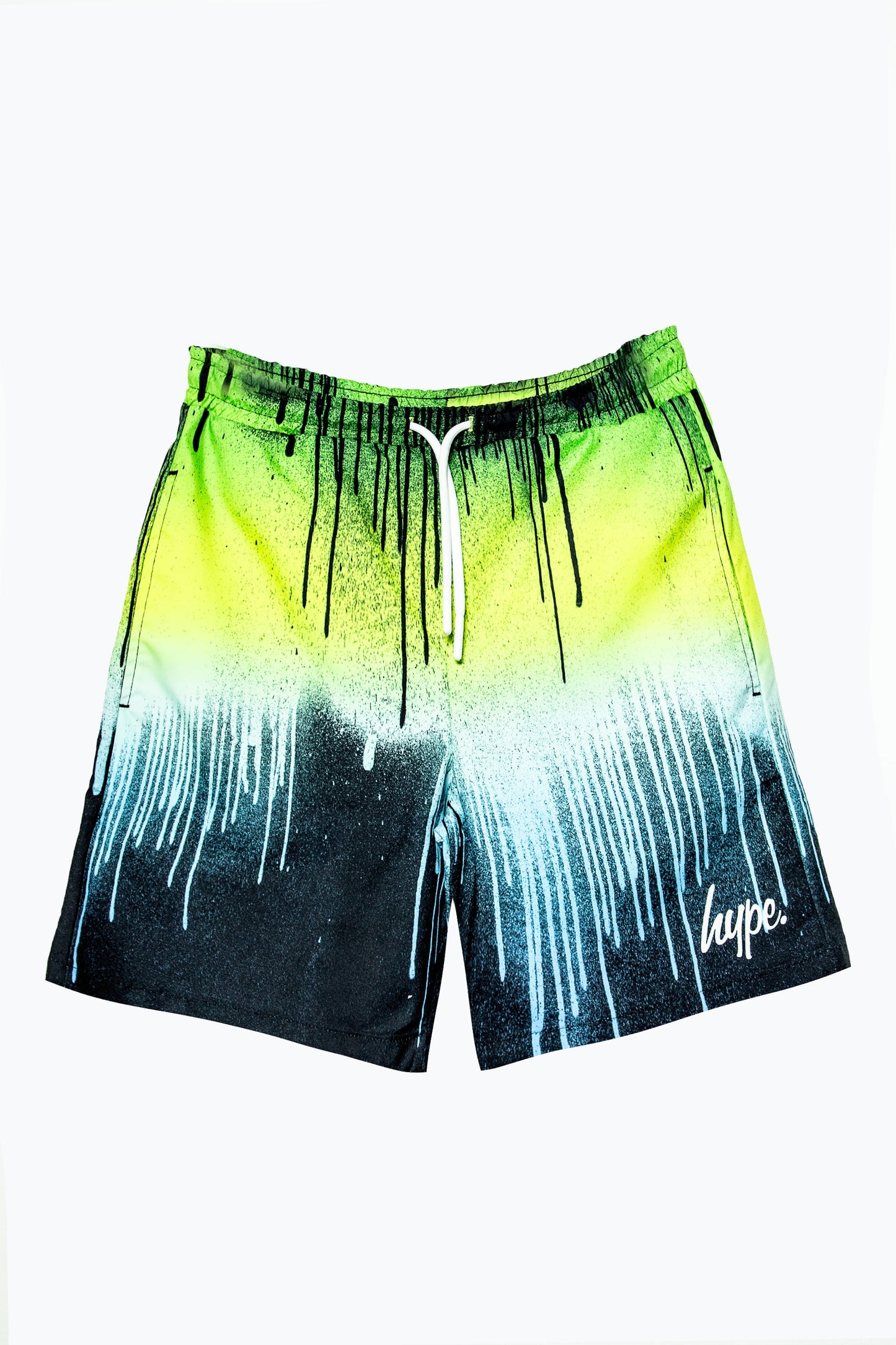 HYPE BOYS MULTI GREEN BLUE DRIPS SWIM SHORTS