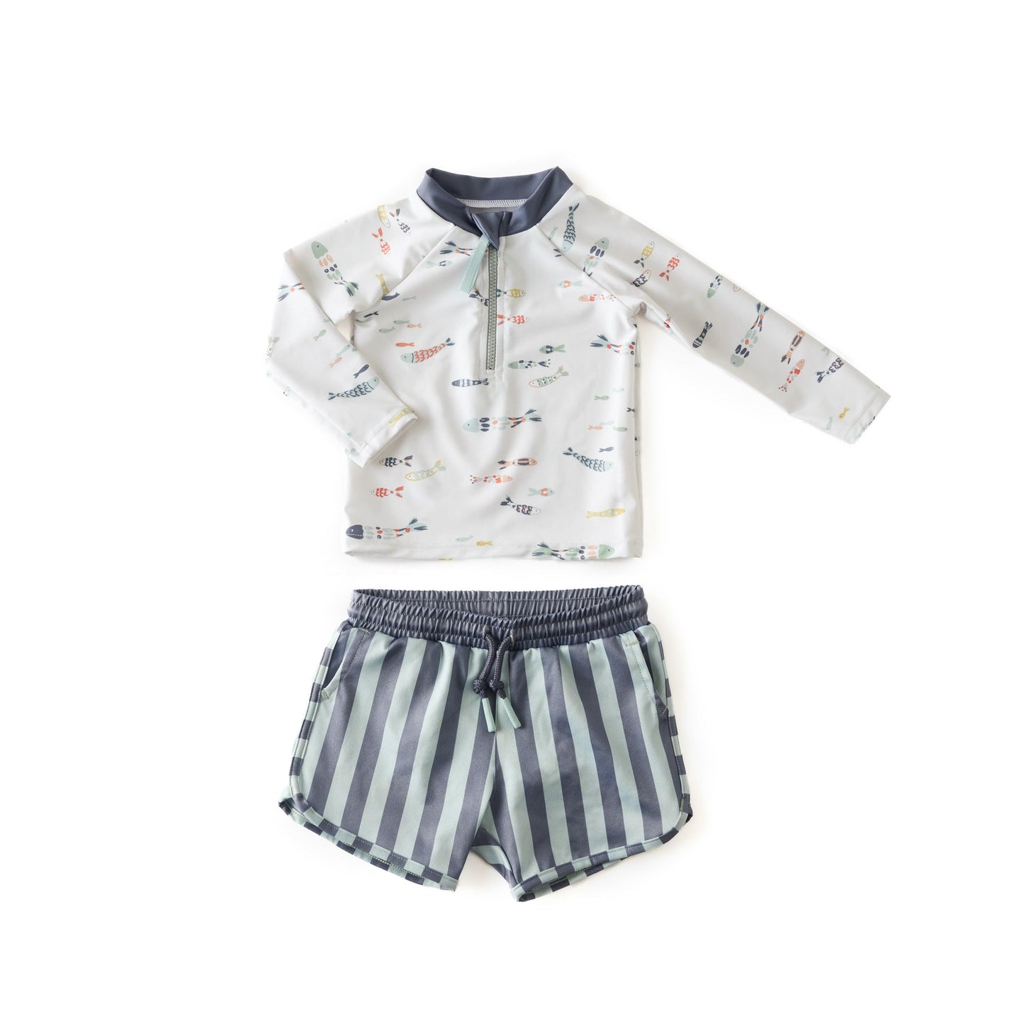 Swim Rash Guard & Short Swimwear Pehr Saltwater 0 - 6 mos.