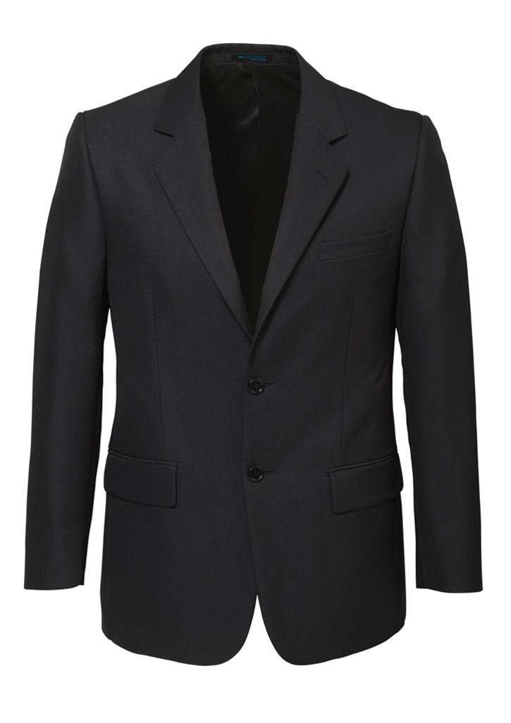 Mens 2 Button Classic Plain Suit Jacket Bamboo Blend Business Wedding - Charcoal - 132