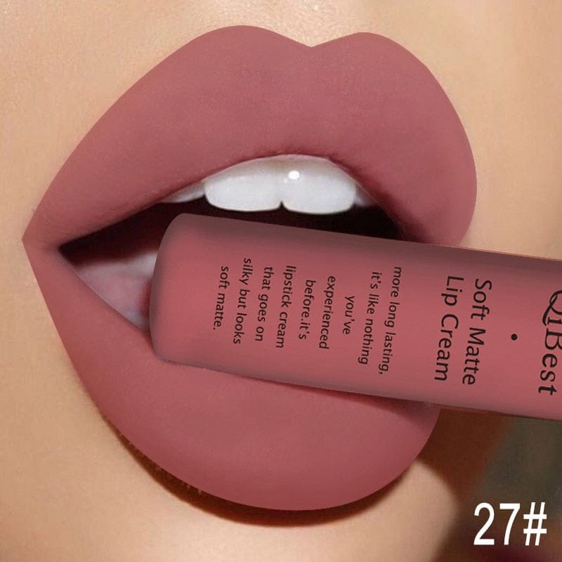 Waterproof Matte Nude Lipstick Pigment Red Long Lasting Lip Gloss BENNYS