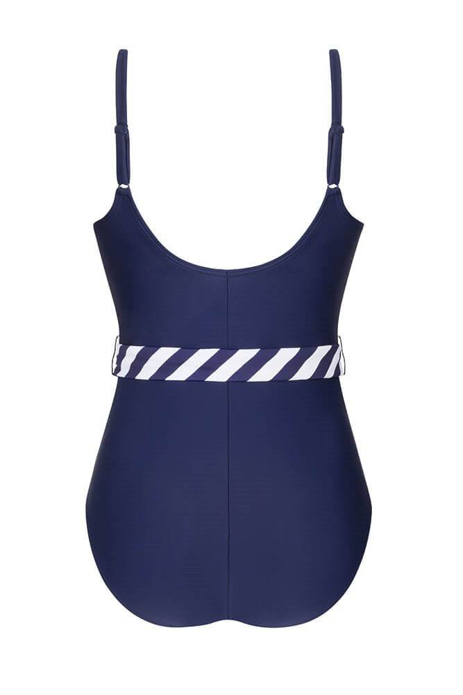 Amoena Infinity Pool One-Piece Swimsuit - Deep Blue/Star White