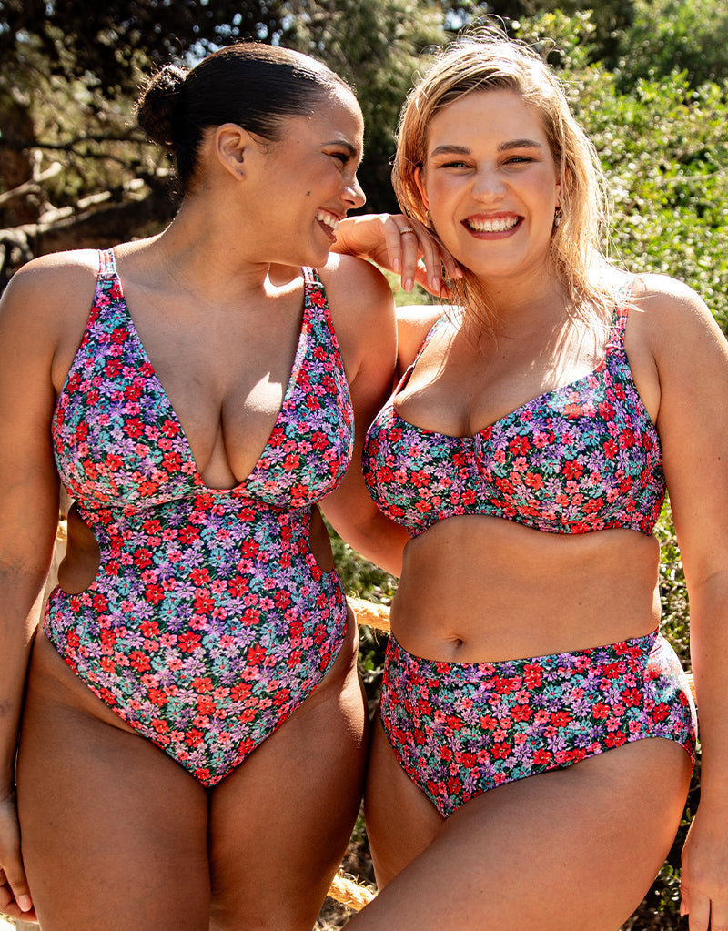 Curvy Kate Kitsch Kate Non Wired Swimsuit Floral Print