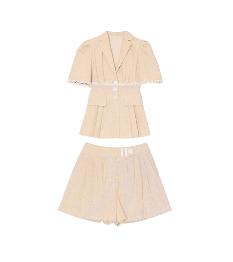 Doom At Your Service Tak Dong-kyung (Park Bo-young) Inspired Top and Shorts Set 001 - Top + Shorts Combination Set / S - Dresses