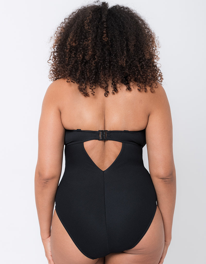 Curvy Kate Twist and Shout Non Wired Swimsuit Black