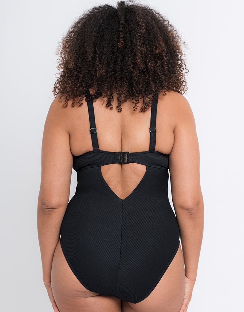 Curvy Kate Twist and Shout Non Wired Swimsuit Black