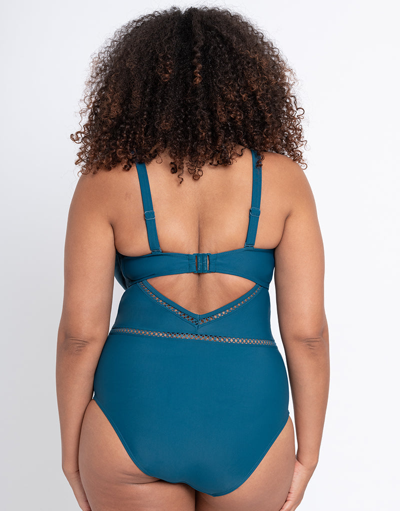 Curvy Kate First Class Plunge Swimsuit Deep Teal