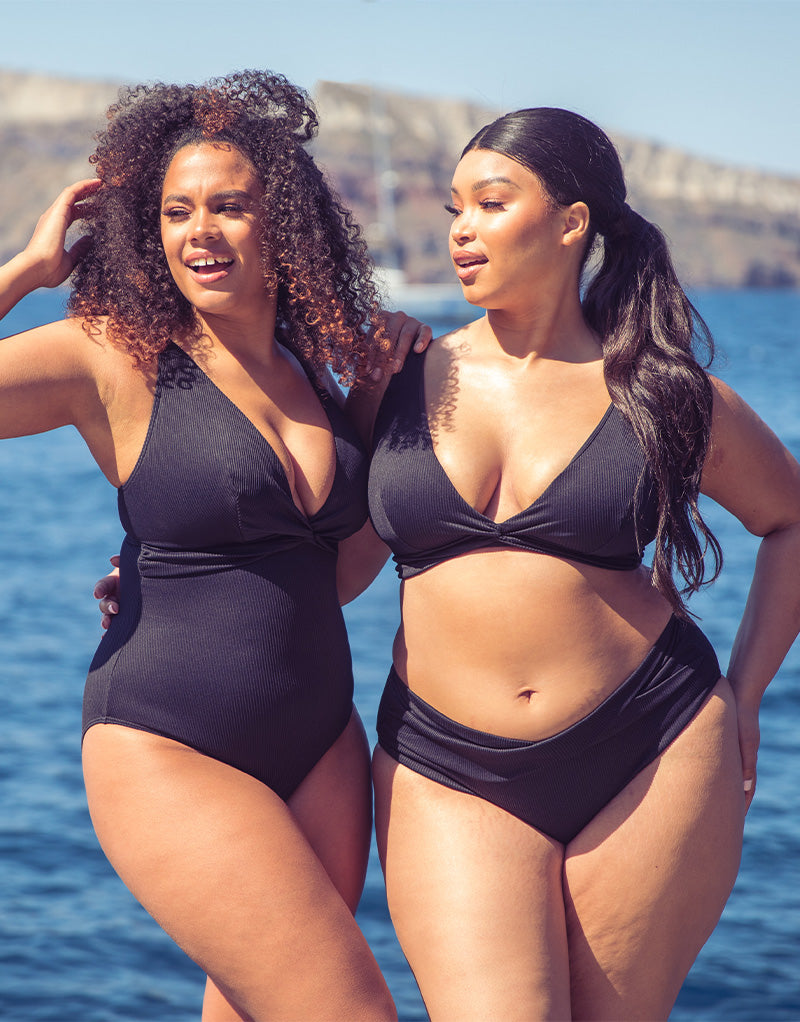 Curvy Kate Twist and Shout Non Wired Swimsuit Black