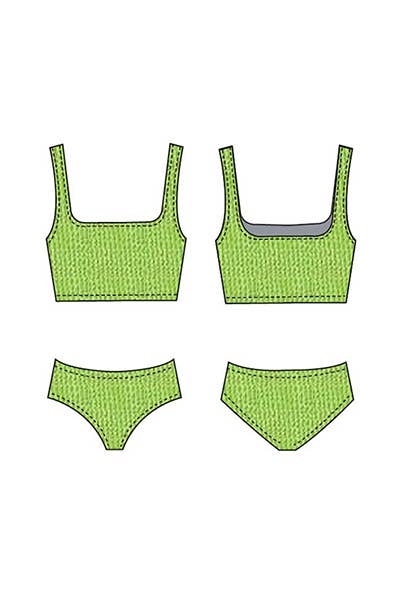 Kids Crinkle Two Piece tankini