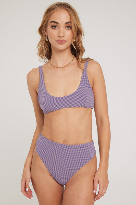 Thrills Paradise Code Plunge Bikini Top Storm Grey