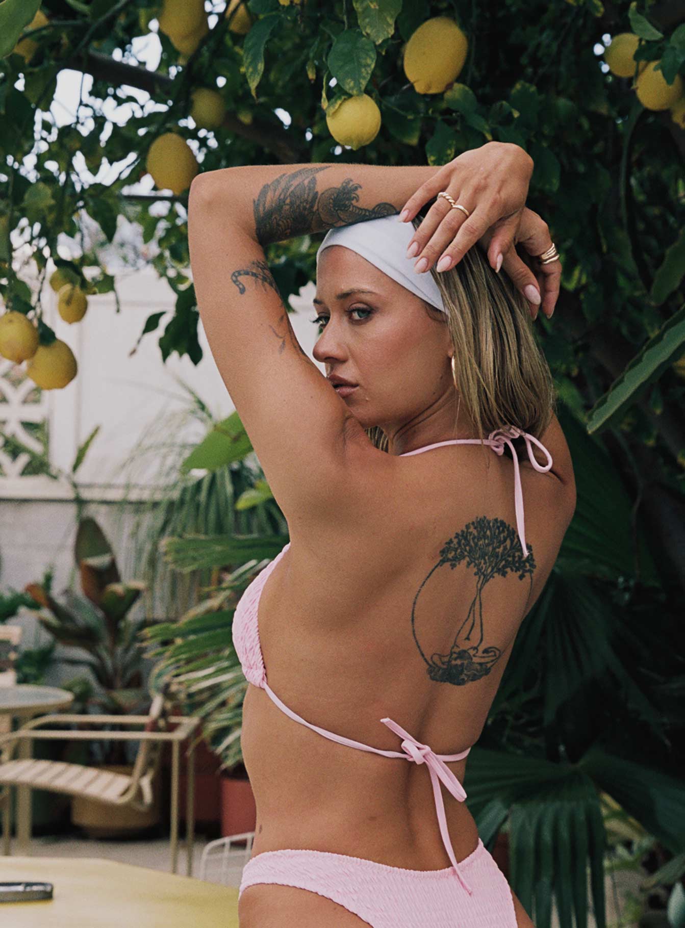 Blanca Triangle Shirred Bikini Top Orchid Pink