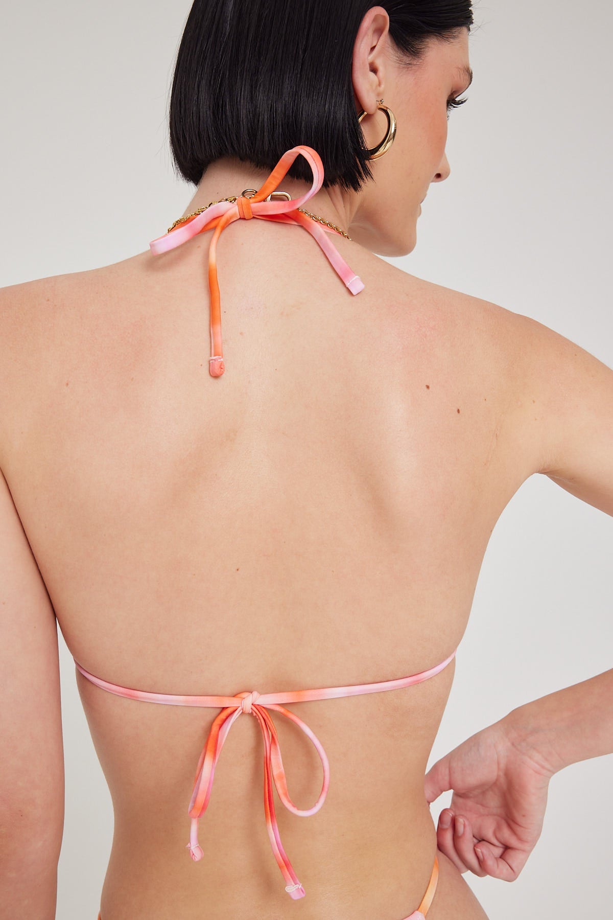 Luck & Trouble Bahama Bliss Bikini Top Orange Print