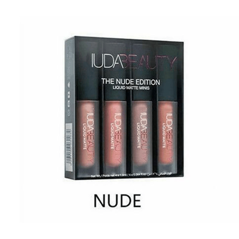 4pcs Matte Lip Gloss Mini Lip Glaze Waterproof Makeup