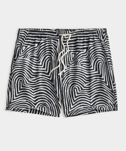 5" Montauk Swim Short in Maze Print