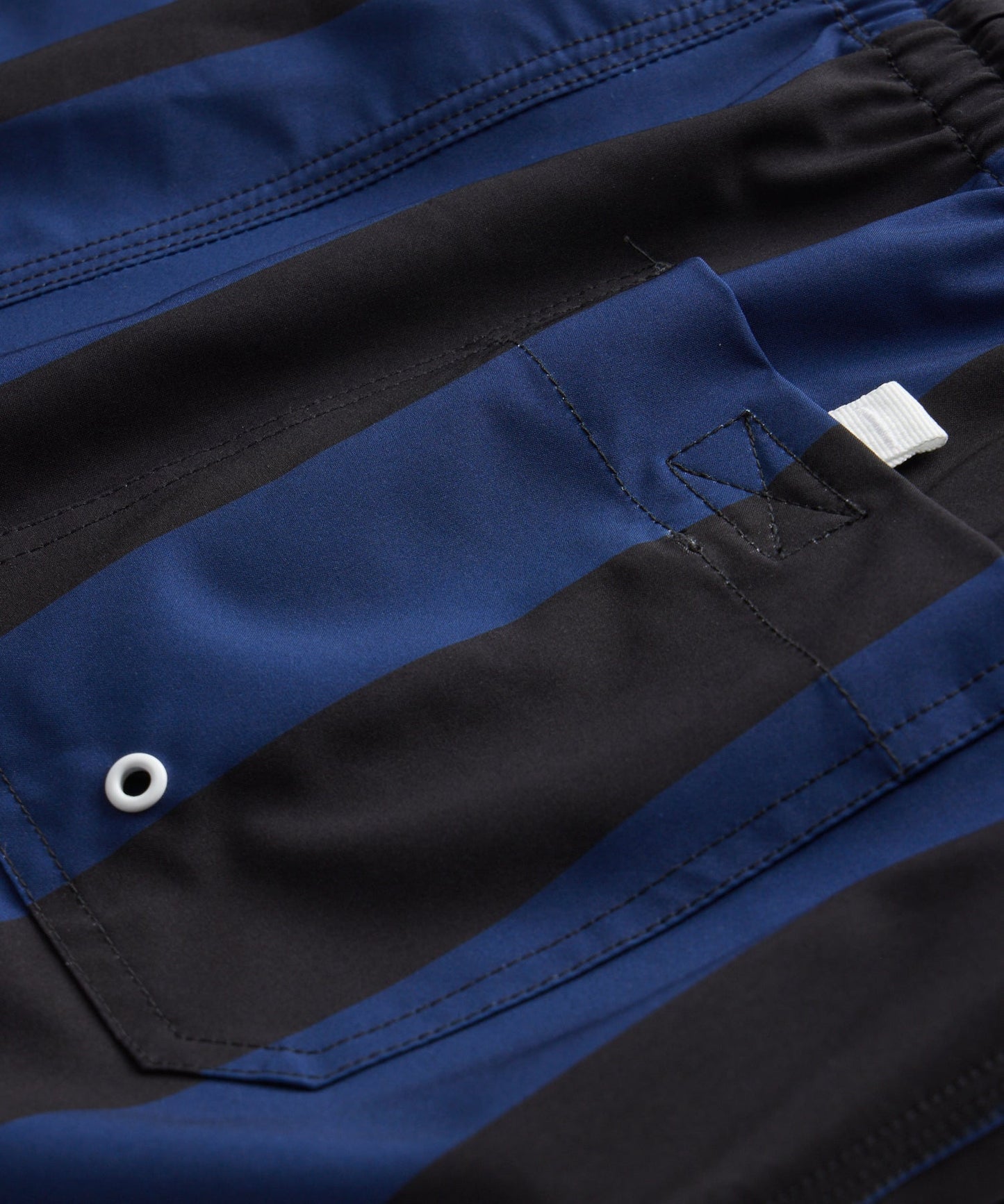5" Montauk Swim Short in Navy Black Stripe