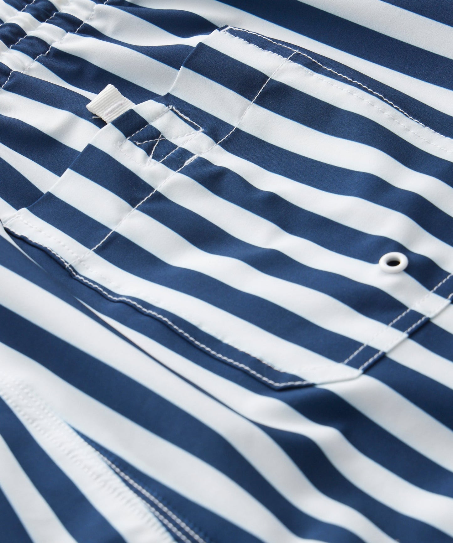 5" Montauk Swim Short in Navy Candy Stripe