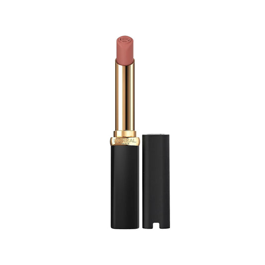L'Oreal Paris Colour Riche Intense Volume Matte Lipstick, Lip Makeup Infused with Hyaluronic Acid for up to 16HR Wear, Le Nude Rebellious, 0.06 Oz