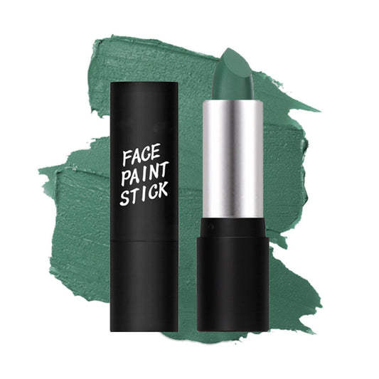 MAEPEOR Green Matte Lipstick 6 Colors Face Body Paint Stick High Impact Lipcolor with Moisturizing Creamy Formula Baseball Football Softball Eye Black Stick for Sports Halloween Party Clown