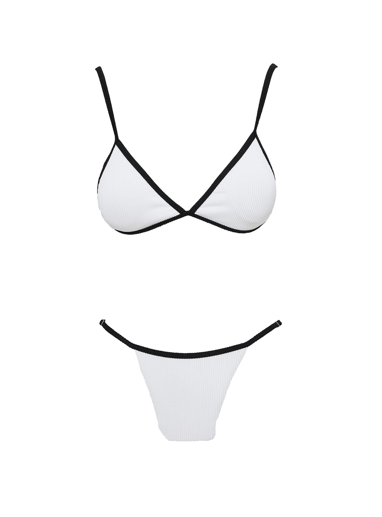 Olivia Adjustable Cheeky Bikini Bottom White / Black