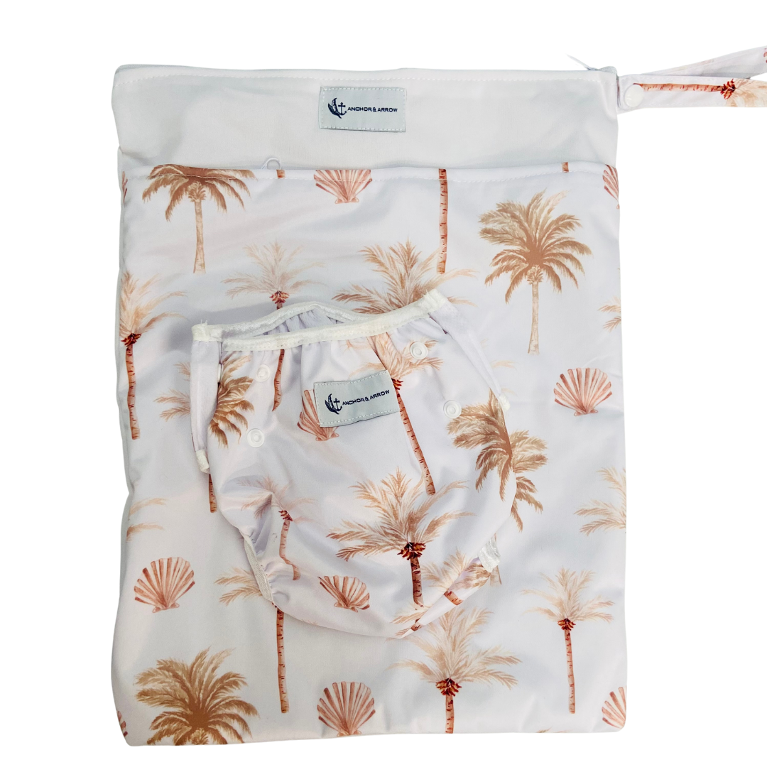 Anchor & Arrow - Reusable Swim Nappy & Wet Bag | Summer Palm