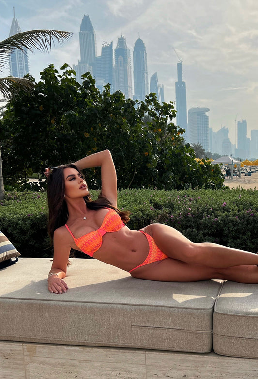 Caribbean Cutie Multi Neon Crochet Patterned Underwire Bikini