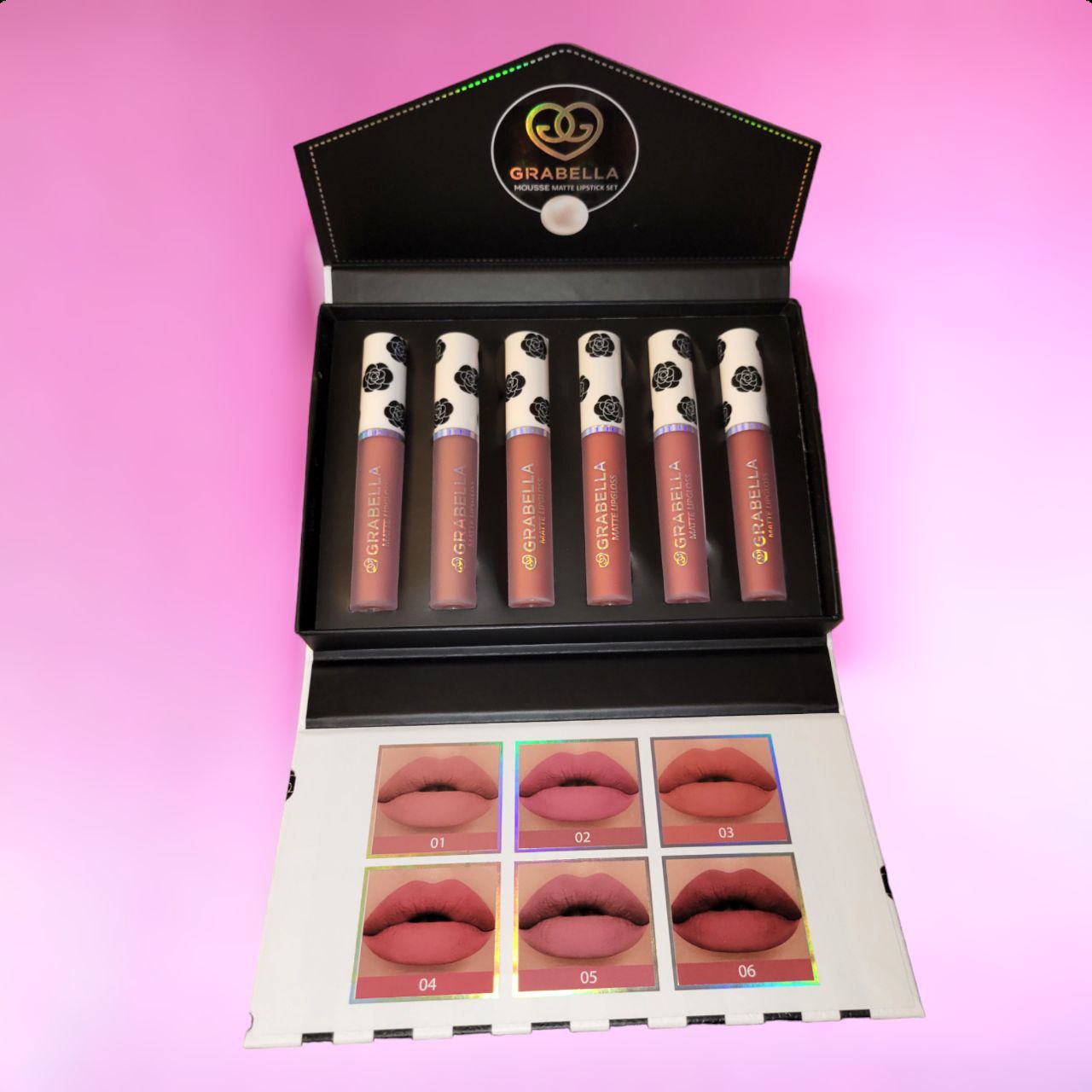 Dark Rose 6 Pc Liquid Lipstick Set