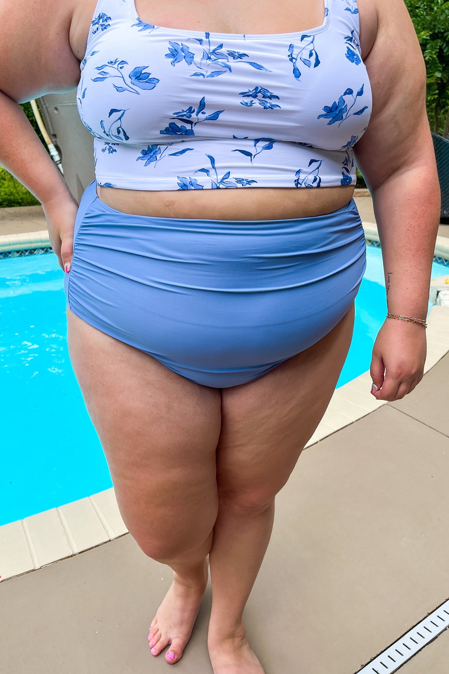 Surface Blue High Rise Swim Bottoms