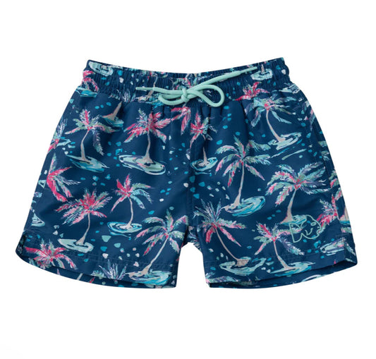 Prodoh Swimtrunk Blue Palm Trees