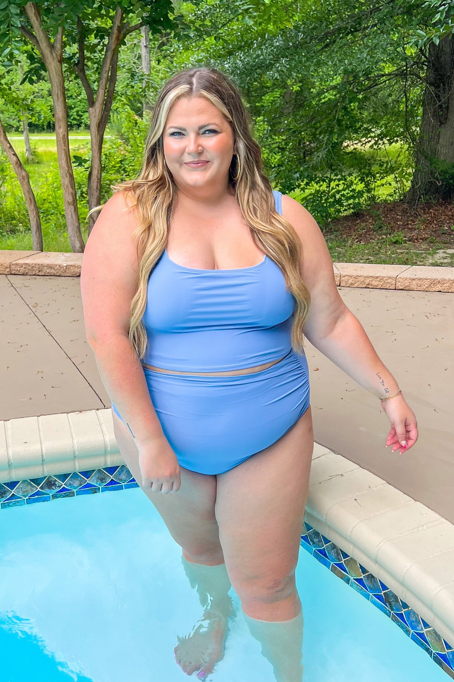 Surface Blue Swim Top