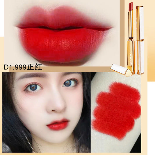 Shake Tone DMDN Thin Tube Lipstick Velvet Matte Sheepskin Color-free Lipstick Genuine Gold Tube Three-dimensional Lipstick