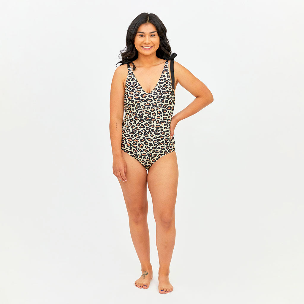 Lana Leopard Tan Women's One Piece Swimsuit