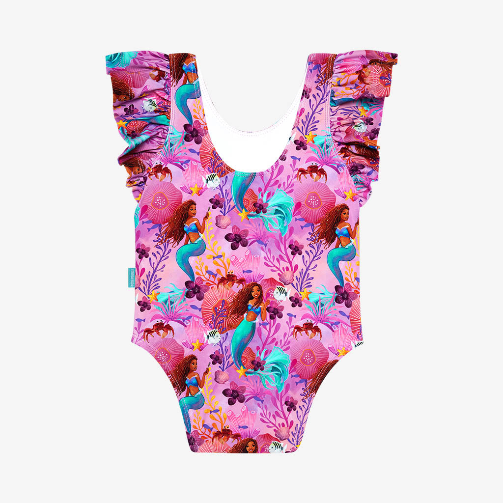 Disney's The Little Mermaid Ariel Ruffled Cap Sleeve One Piece Swimsuit