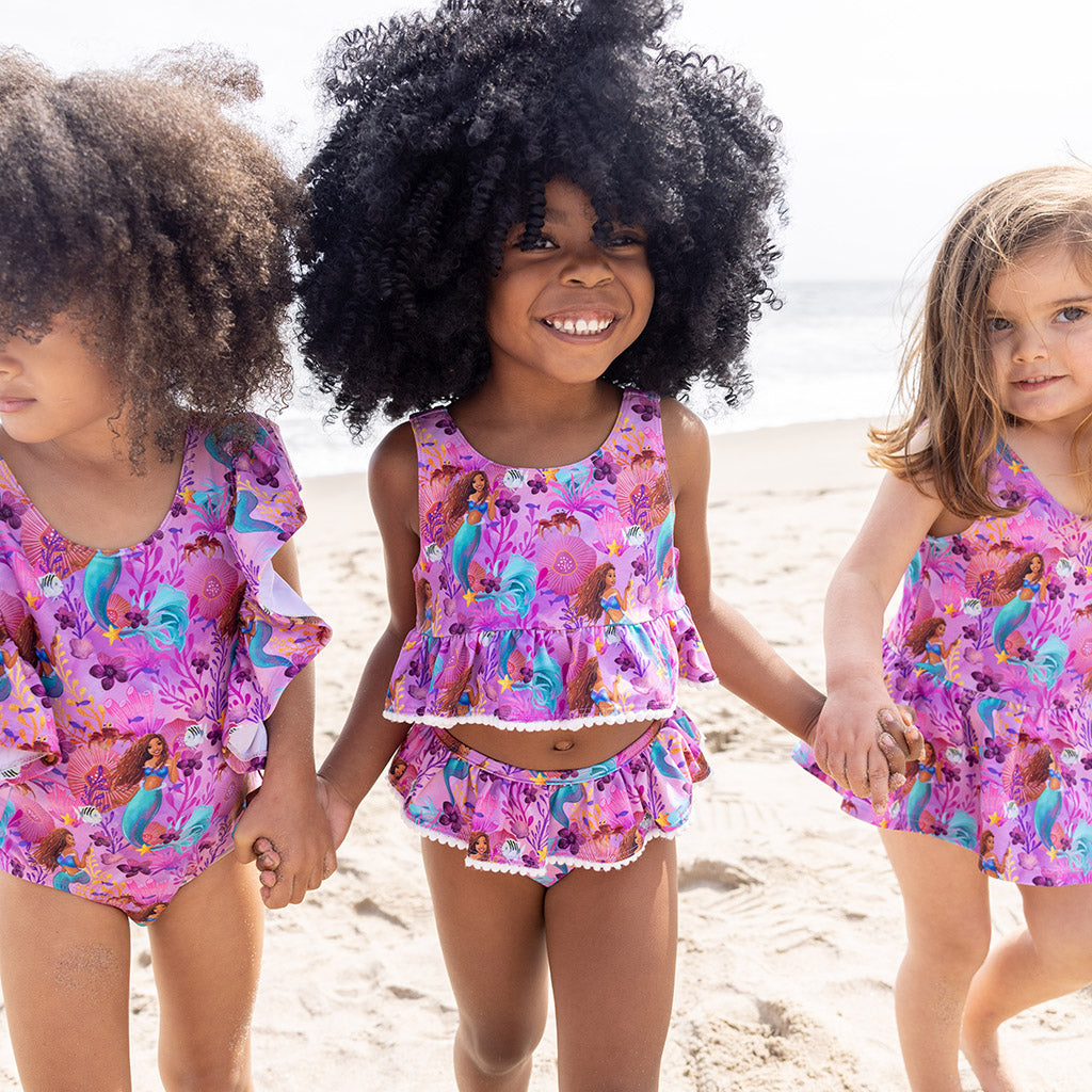 Disney's The Little Mermaid Ariel Ruffled Tankini Two Piece Swimsuit