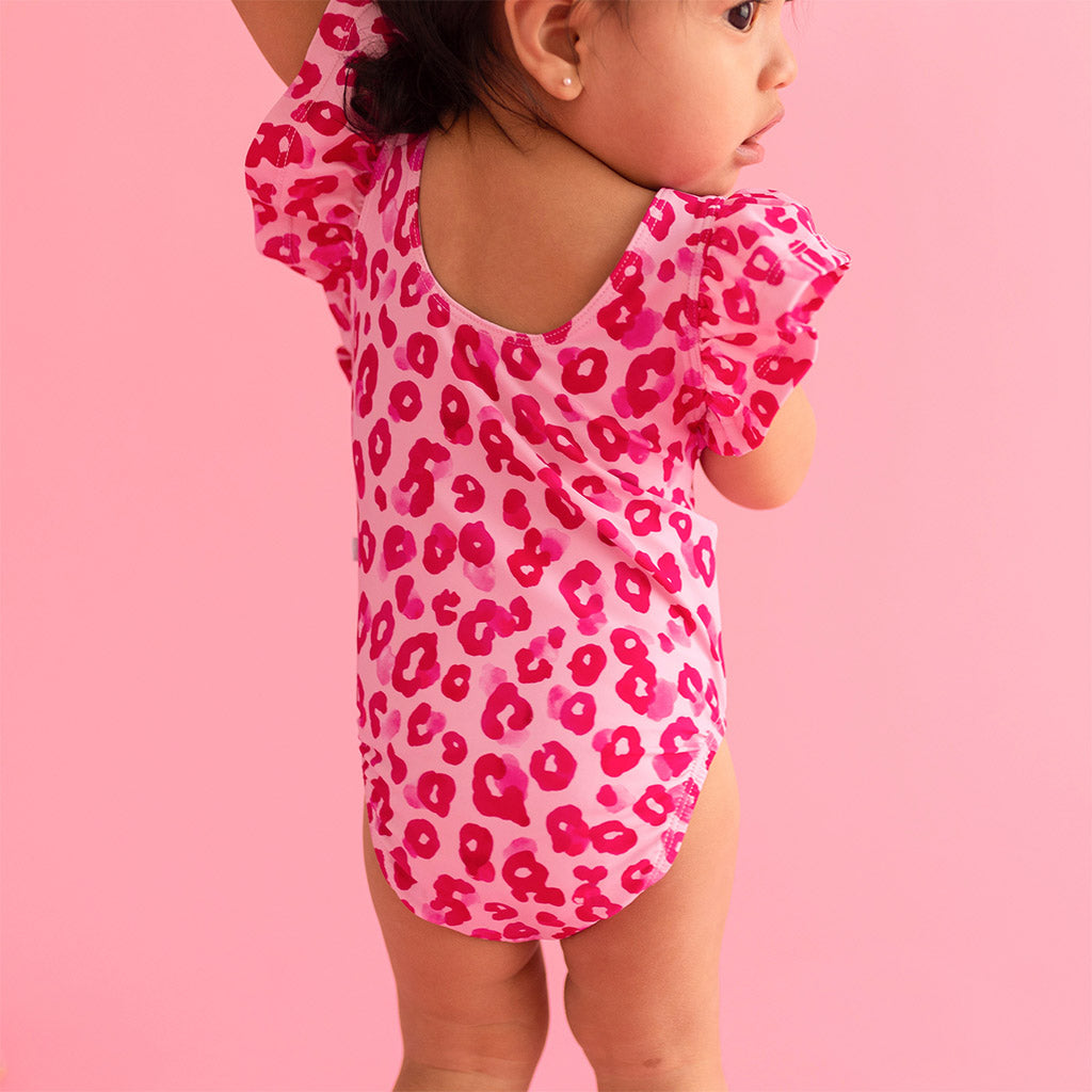 Ashley Flutter Sleeve One Piece Swimsuit