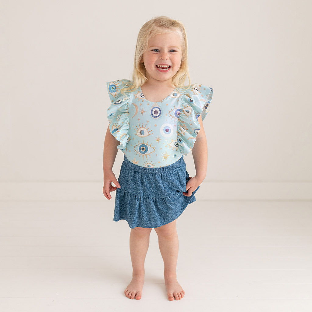 Celestial Fiona Flutter Sleeve One Piece Swimsuit