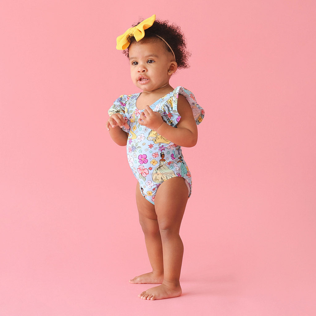 Disney Princesses Flutter Sleeve One Piece Swimsuit