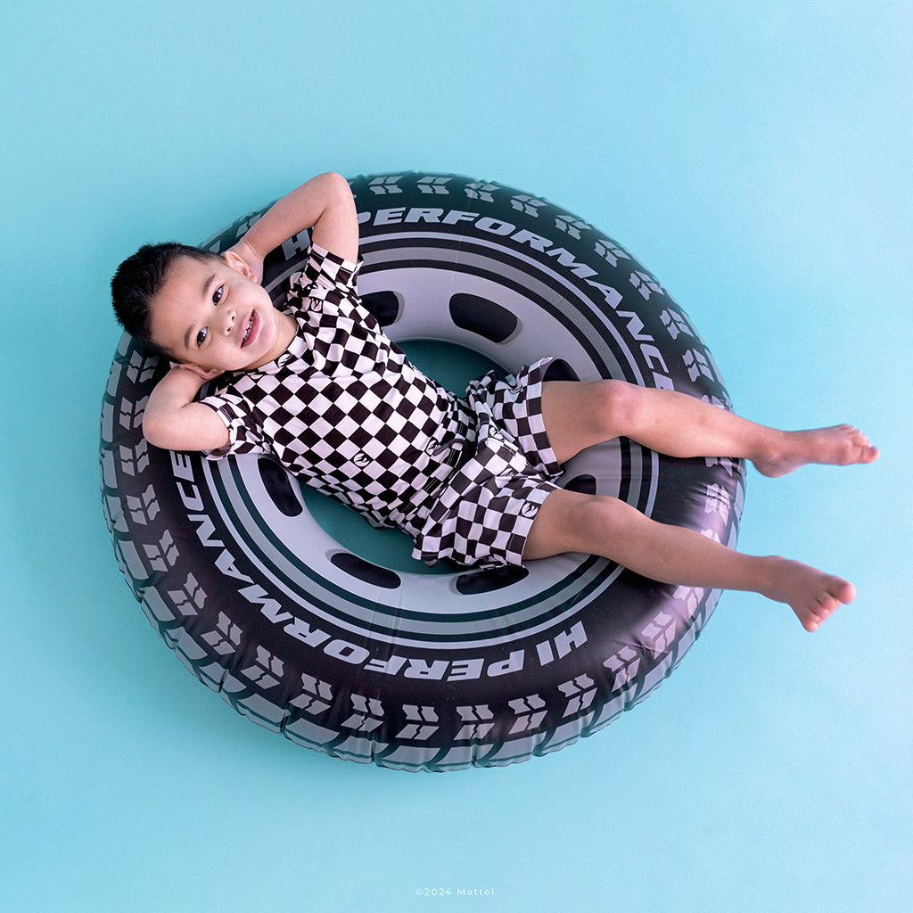 Hot Wheels™ Retro Checker Swim Trunks