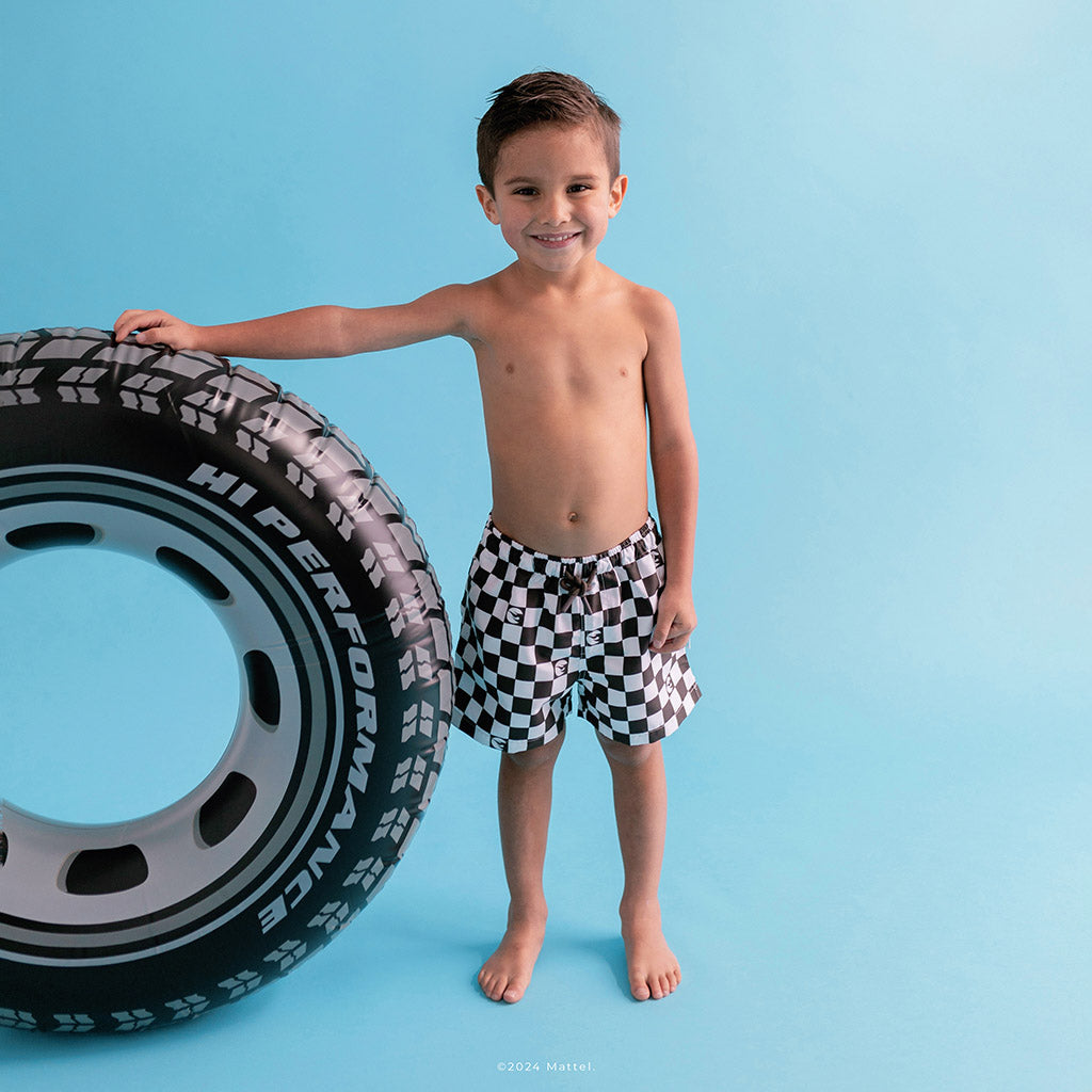 Hot Wheels™ Retro Checker Swim Trunks