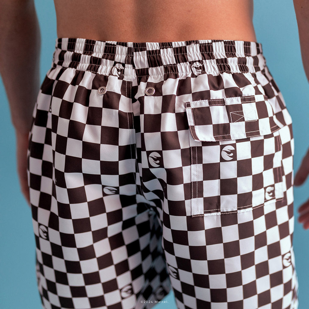 Hot Wheels™ Retro Checker Swim Trunks
