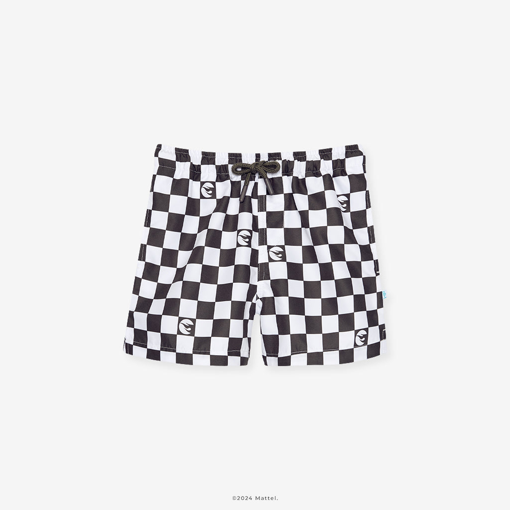 Hot Wheels™ Retro Checker Swim Trunks