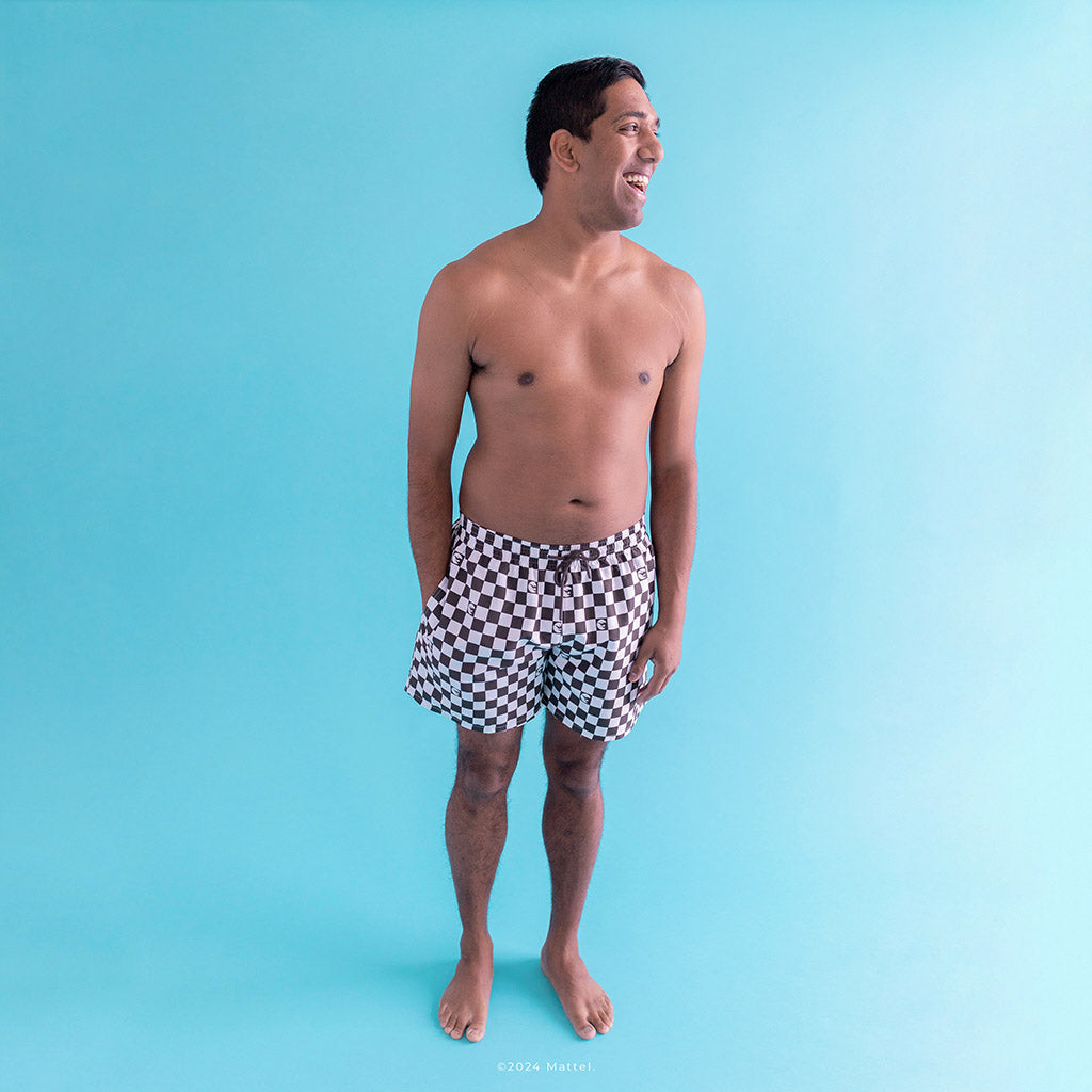Hot Wheels™ Retro Checker Men's Swim Trunks