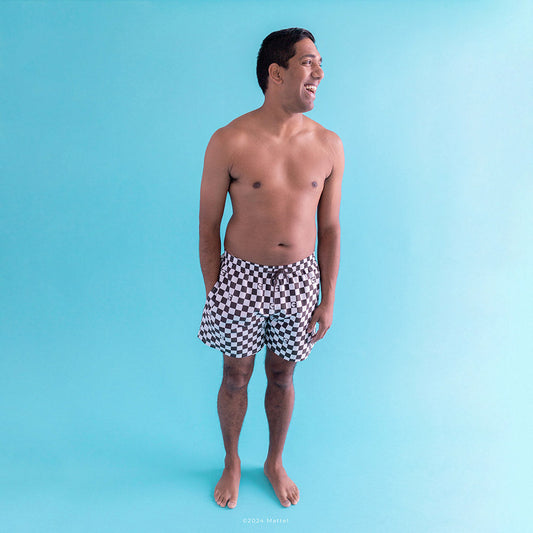 Hot Wheels™ Retro Checker Men's Swim Trunks