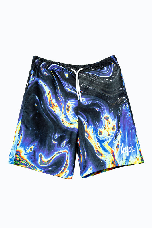 HYPE BOYS MULTI RAINBOW MARBLE SWIM SHORTS