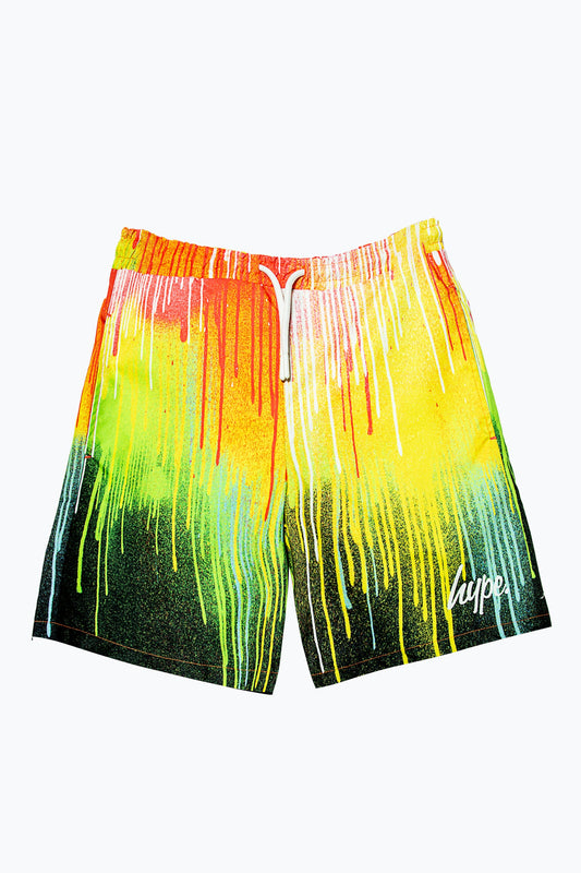 HYPE BOYS MULTI PRIMARY DRIPS SWIM SHORTS
