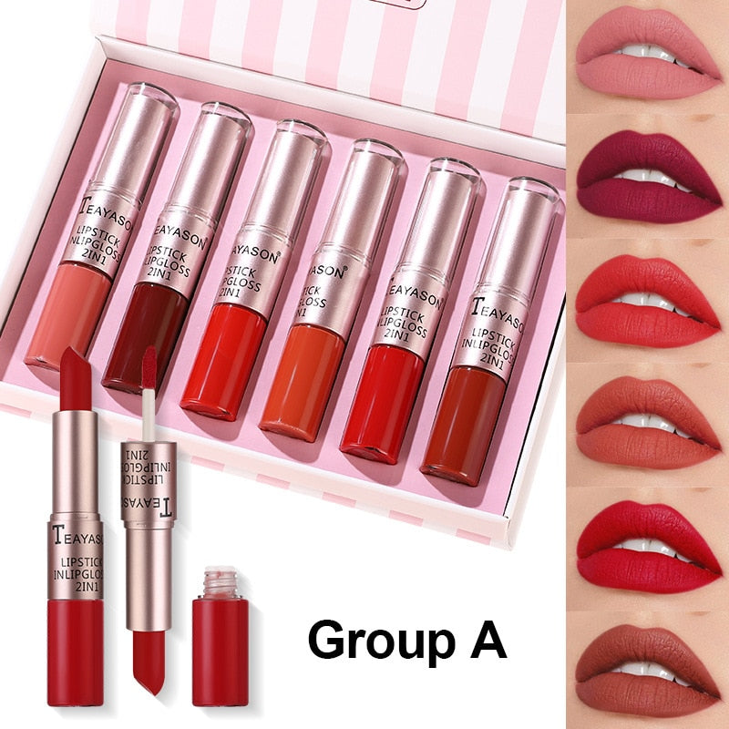 Double-Ended Non-Stick Cup Matte Lip Glosses