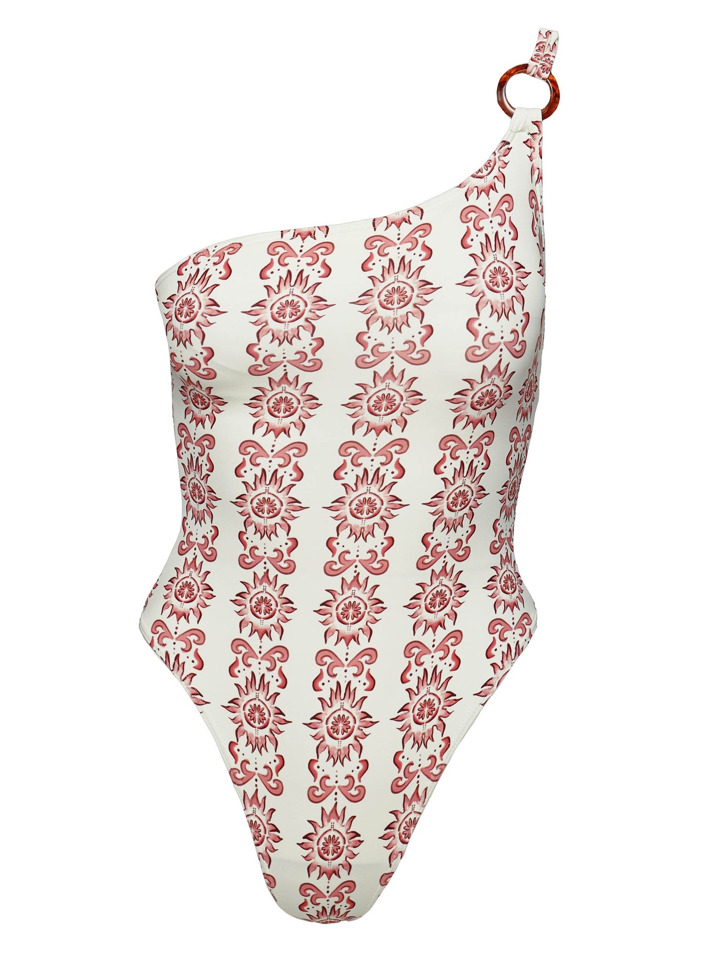 Sharif Ring One Piece White / Red