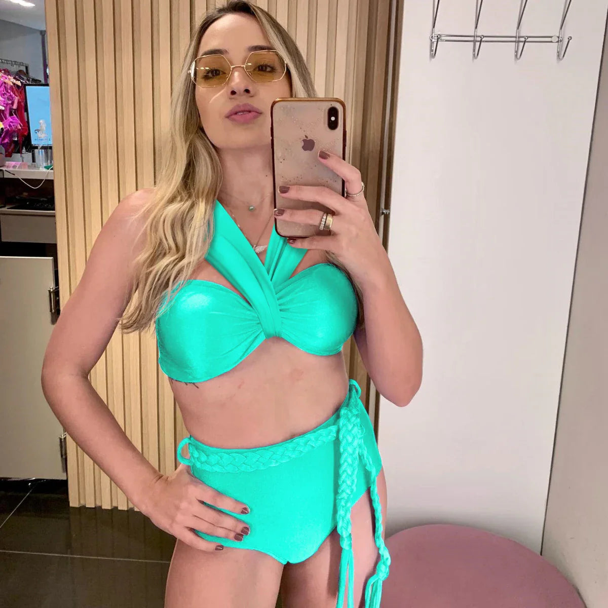 Two-Pieces Women Floral 2024 Push-Up Padded Bra Ruffles Bandage Bikini Set Swimsuit Swimwear Bathing Suit Beachwear Biquini ShopOnlyDeal